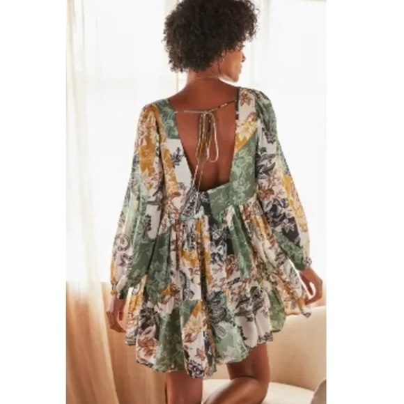 Anthropologie Tiered Boho Mini Dress - Picture 7 of 12